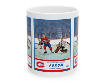 1962-1963 Vintage Montreal Canadiens Hockey Program Cover  - Ceramic Mug, 11oz