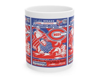 Vintage 1948 Baseball Cincinnati Reds Ceramic Mug, Sports Fan Gift, Baseball Collector Cup, Baseball Memorabilia, Baseball Lover Present,