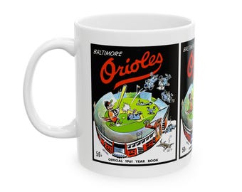 1961 Vintage Baltimore Orioles Yearbook Cover - Ceramic Mug, 11oz