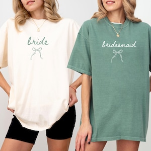 Bridal Party Comfort Colors® Shirt, Bridesmaid Proposal Gift, Maid Of Honor Tee, Matching Wedding Shirt, Wedding Party Bachelorette Shirt image 12