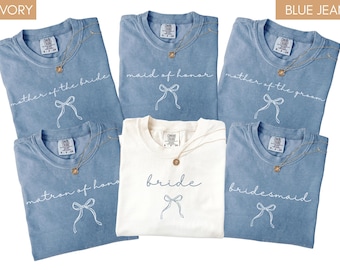 Bridal Party Comfort Colors® Shirt, Bridesmaid Proposal Gift, Maid Of Honor Tee, Matching Wedding Shirt, Wedding Party Bachelorette Shirt
