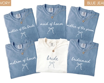 Bridal Party Comfort Colors® Shirt, Bridesmaid Proposal Gift, Maid Of Honor Tee, Matching Wedding Shirt, Wedding Party Bachelorette Shirt