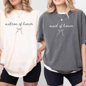 Bridal Party Comfort Colors® Shirt, Bridesmaid Proposal Gift, Maid Of Honor Tee, Matching Wedding Shirt, Wedding Party Bachelorette Shirt image 3