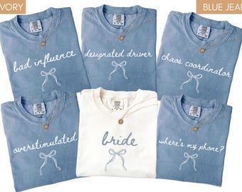 Bridal Party Comfort Colors® Shirt, Bridesmaid Proposal Gift, Maid Of Honor Tee, Matching Wedding Shirt, Wedding Party Bachelorette Shirt