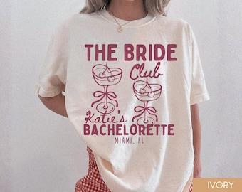 The Bride Club Shirt, Bridal Party Comfort Colors® Shirt, Bridesmaid Proposal Gift, Matching Wedding Shirt, Wedding Party Bachelorette Shirt