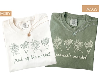 Fresh Off The Market Comfort Colors® Shirt, Floral Bridal Shower Tee, Engagement Party Shirt, Bride To Be Outfit, Future Mrs Gift