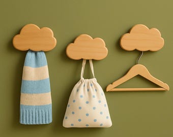 Atmosphera - Appendiabiti con 5 ganci in legno per cameretta dei bambini | Leroy Merlin