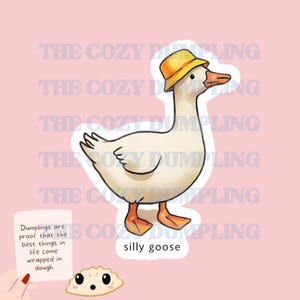 Adesivo digitale One Silly Goose / Animali comici, oca carina, oca, oca con cappello