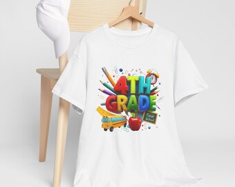 4th Grade Back to School T-Shirt: Fun School Day Tee
