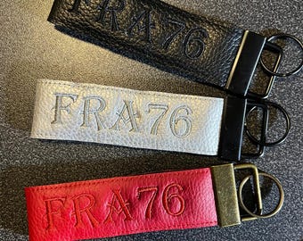 Personalized eco-leather keychain