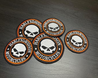 Harley Davidson biker embroidered patch