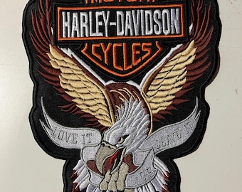Harley Davidson Eagle Embroidered Biker Patch