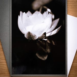 Trauerkarte mit Foto "Seerose"