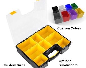 Niestandardowe pojemniki organizacyjne do magazynu, 8-pojemnikowa duża przenośna skrzynia do przechowywania części (Harbor Freight)