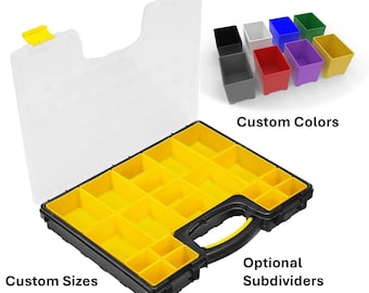 Niestandardowe pojemniki organizacyjne do magazynu, 20-pojemnikowa, średnia, przenośna skrzynia do przechowywania części (Harbor Freight)