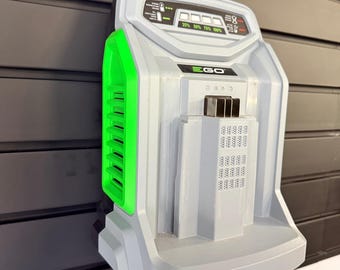 EGO CH5500 Rapid Charger HD Mount for Slatwall | Snap-In Wall Plate, No Drilling | Fits CH5500 CH5500A | High Temp ABS