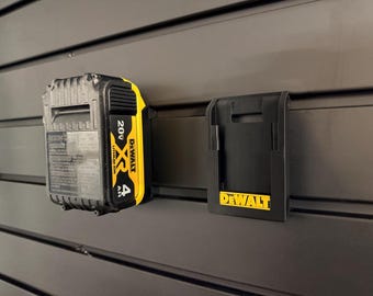 Battery Mounts for DeWalt 20V/60V MAX FlexVolt - Secure Storage for SlatWall systems