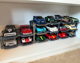 Brick Model Car Modular Display Rack - Expandable as your collection grows! (Brick 6 wide and 8 wide compatible)