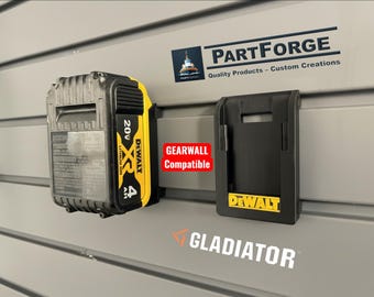 Battery Mounts for DeWalt 20V/60V MAX FlexVolt - Secure Storage for Gladiator GearWall and GearTrack systems