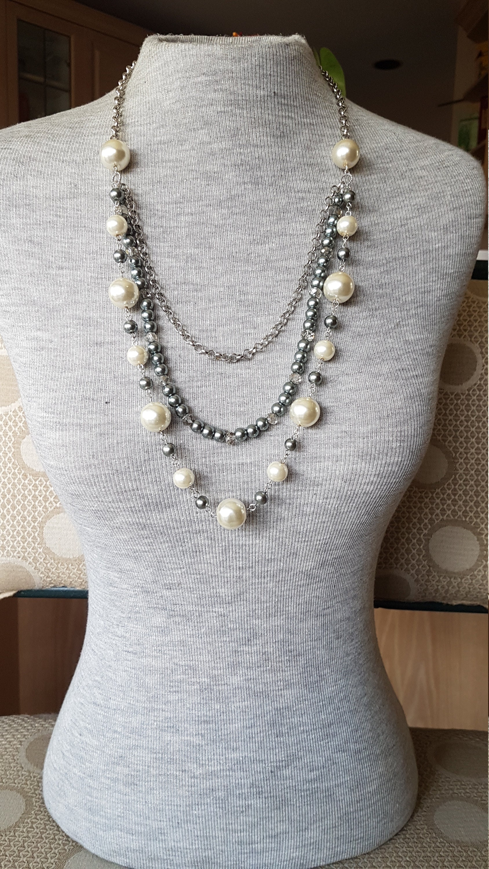 Long Pearl Necklace Opera Length Necklace Rope Pearl Etsy