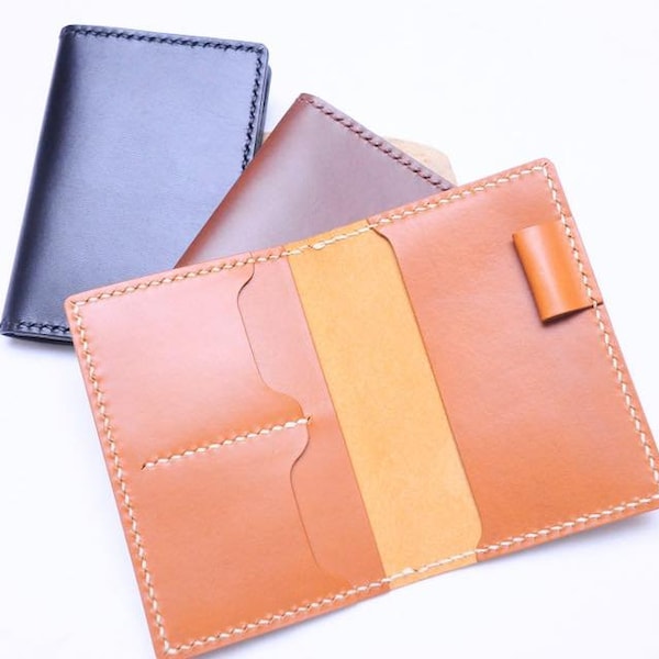 Leatherism Ho-Ho-Sew Genuine Leather Passport Holder with Pen Hole DIY Kit