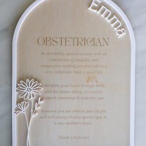 Personalised Midwife plaque | obstetrician Plaque | thank you plaque | thank you gift