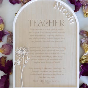 Personalisierte Lehrer Plakette | Lehrer Geschenk | Danke Plakette | danke Geschenk
