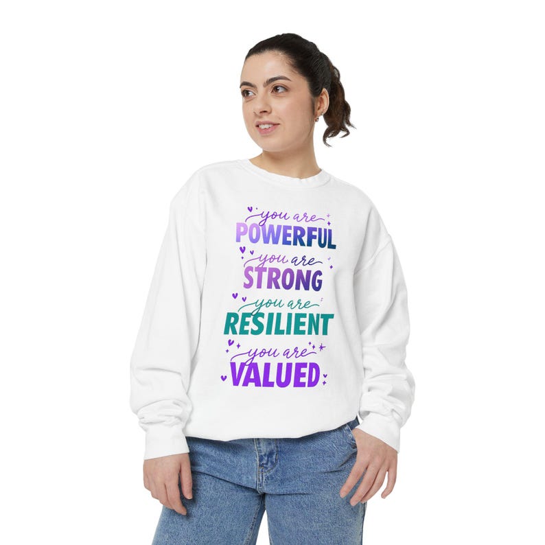 Relaxed Fit Sweatshirt: Unisex Garment-Dyed Cotton Blend (Medium Weight) image 5