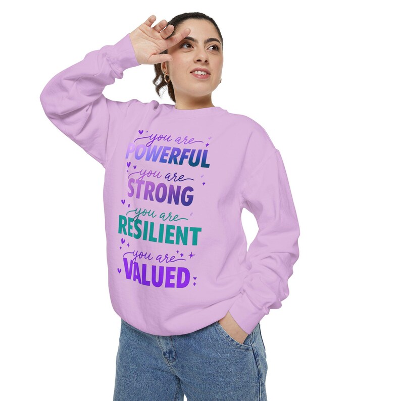 Relaxed Fit Sweatshirt: Unisex Garment-Dyed Cotton Blend (Medium Weight) image 9
