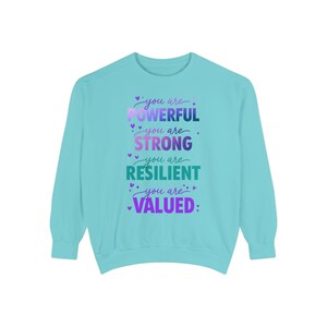 Relaxed Fit Sweatshirt: Unisex Garment-Dyed Cotton Blend (Medium Weight) image 2