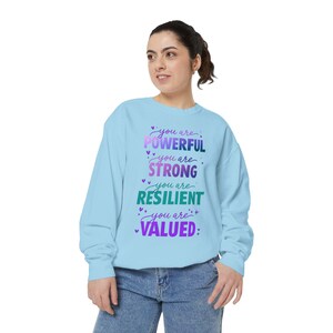 Relaxed Fit Sweatshirt: Unisex Garment-Dyed Cotton Blend (Medium Weight) image 7