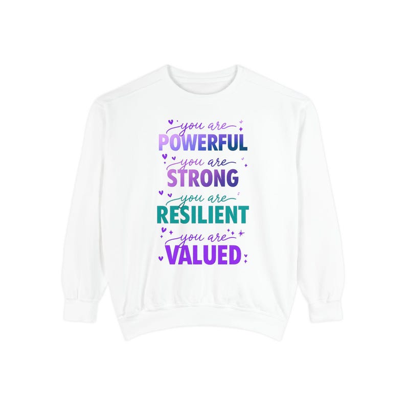 Relaxed Fit Sweatshirt: Unisex Garment-Dyed Cotton Blend (Medium Weight) image 1