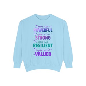 Relaxed Fit Sweatshirt: Unisex Garment-Dyed Cotton Blend (Medium Weight) image 3