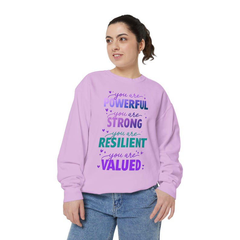 Relaxed Fit Sweatshirt: Unisex Garment-Dyed Cotton Blend (Medium Weight) image 8