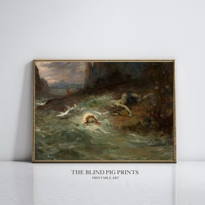 The Death of Orpheus | Hellenic Art | Greek Mythology Print | Digital Download Wall Art | Aesthetic Wall Decor