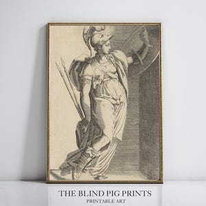 Athena Art Print | Hellenic Art Print | Greek Mythology Print | Digital Download Wall Art