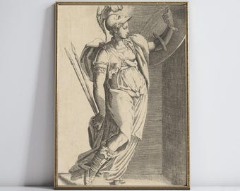 Athena Art Print | Hellenic Art Print | Greek Mythology Print | Digital Download Wall Art