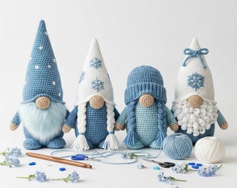 Crochet Gnome Amigurumi Pattern – Digital Download for Handmade Home Decor & Gifts