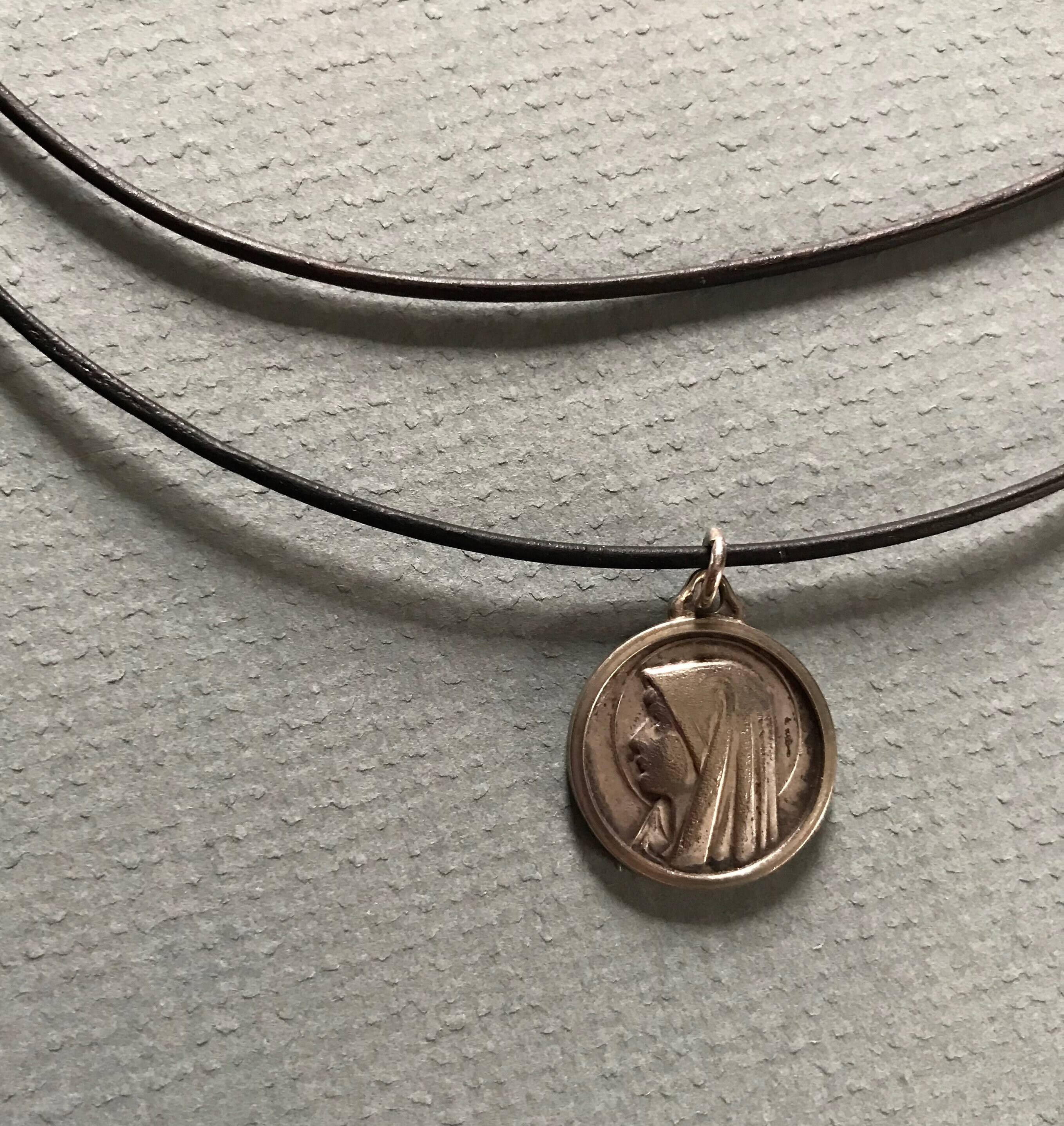 Vintage Our Lady of Lourdes Necklace Old Religious Medal - Etsy India