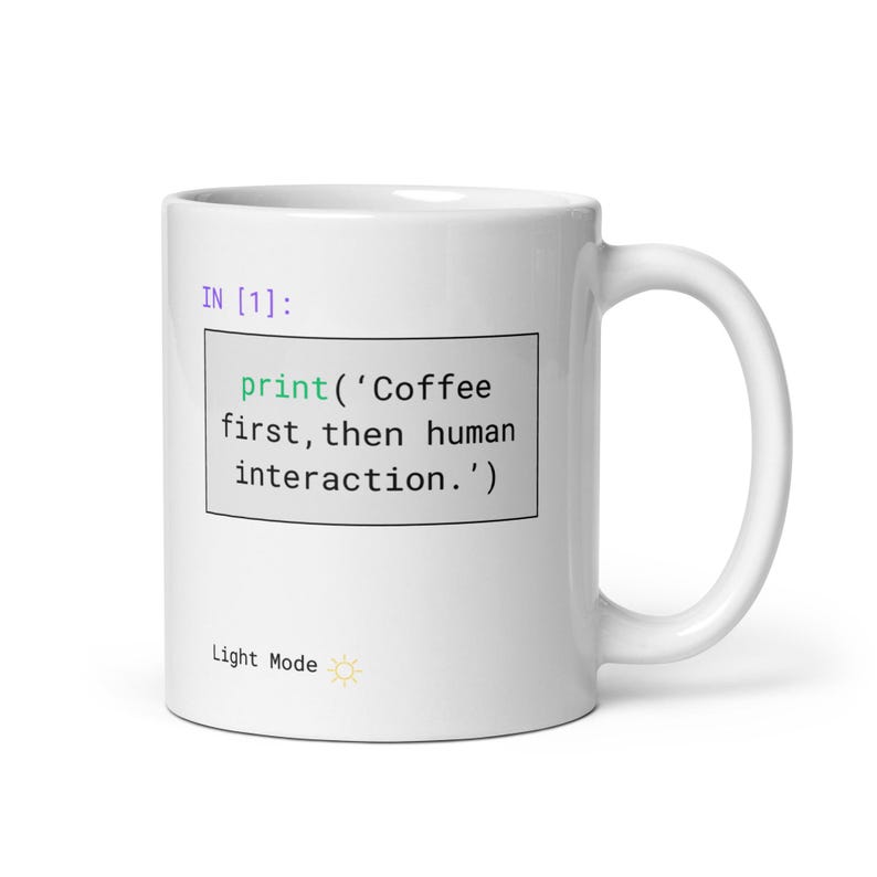 Python Funny Mug - Light Mode