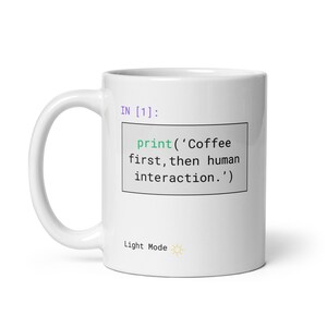 Python Funny Mug - Light Mode