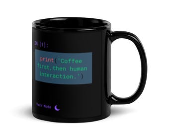 Python Funny Mug - Dark Mode
