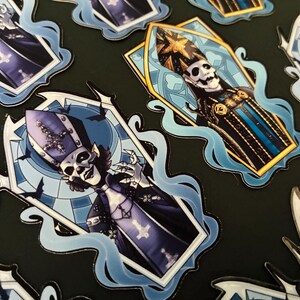 Adesivi per vetrate colorate con fumo / The Band Ghost / Ghost BC / Adesivi Ghost / Papa Emeritus IV / Papa V Perpetua