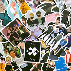 50 Random Influencer Merch Stickers, XPLR Fan Art Stickers, Internet Star Stickers, Waterproof Stickers for Laptop, Phone, Water Bottle