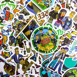 Paquete de 50 pegatinas de Wild-Kratts, pegatinas de aventuras para niños, pegatinas de vida silvestre de dibujos animados, pegatinas impermeables para diarios, álbumes de recortes y botellas de agua.