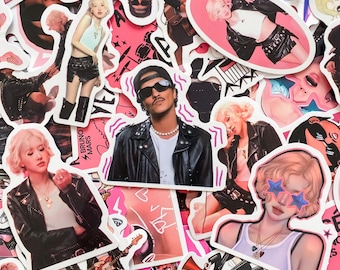 50pcs A-P-T Music Stickers Pack, MV Cool Y2K Stickers for Fans, Pop Rock Girly Stickers, Waterproof Stickers for Kindle,Laptop,Scrapbook