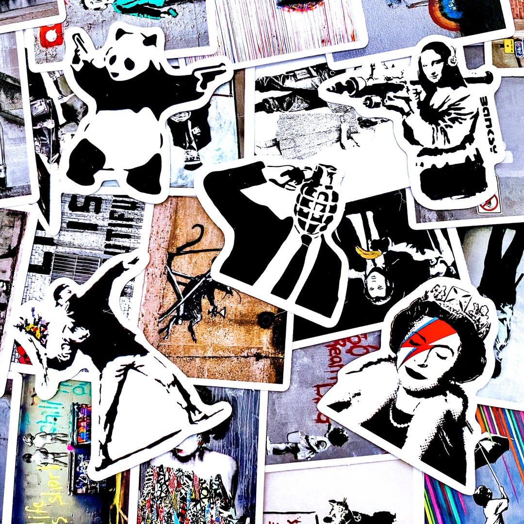 50PCS Urban Graffiti Icon Sticker Pack, Street Protest Statement ...