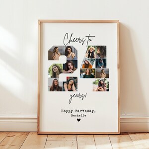 DIGITAL 24th Birthday Anniversary Photo collage Template, 24 years gift for boyfriend, Present for Her