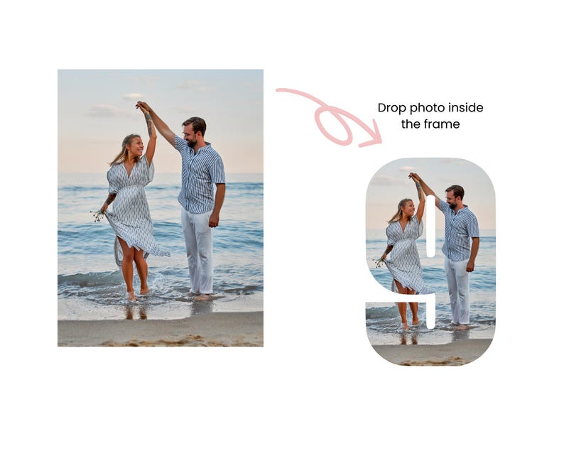 0 to 9 Canva Number Frames, Anniversary Gift