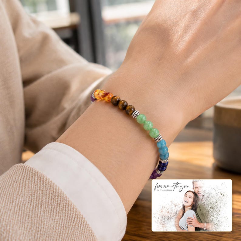 Rainbow Bead Bracelet, human lifestyle view, photo 11.